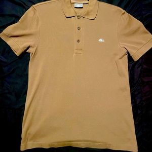 LACOSTE MEN’S POLO / BROWN / SIZE 2 / 3 BUTTON